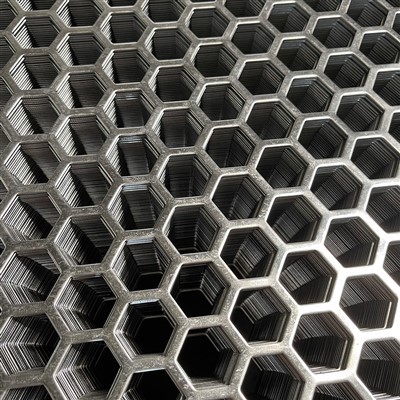 Aluminum Sheet Hexagon Hole Perforated Metal